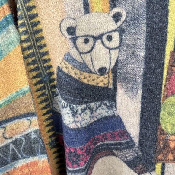 YESNO Womens 3XL Oversized Soft Cozy Graphic Pullover Wool & Cotton Sweater Bear - Picture 6 of 11